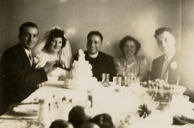 1950s?. Joe (Beppi) Squario, Gilda, ?, Jenny Squario and ?