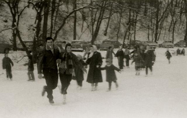 1950?. Dufferin Island, Niagra Falls. Bruno DeLazzer and Theresa.