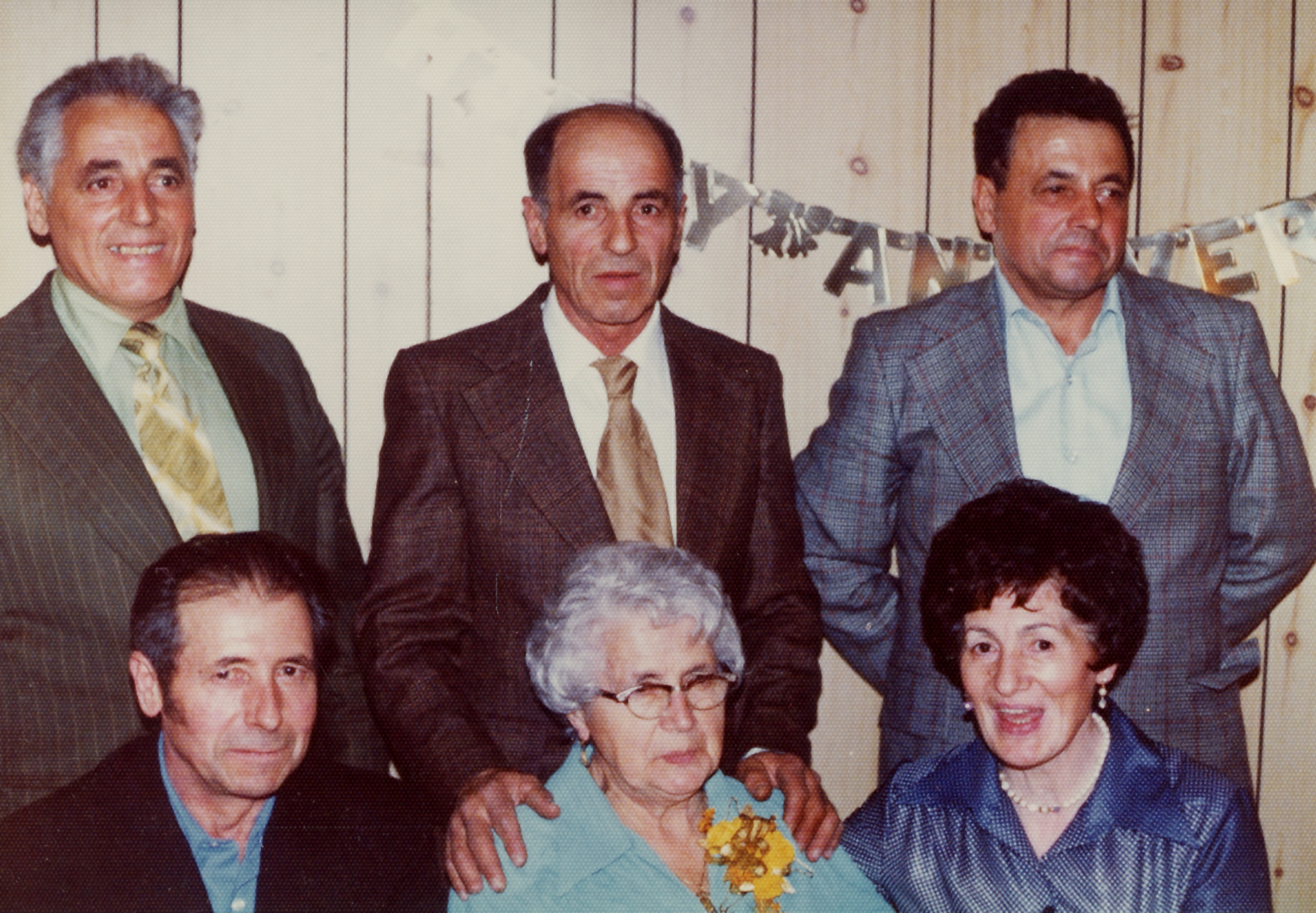 1979. Zio Tony, Nonni, Isacco, Victorino Sebben, Ma and Ida (Sebben) Giacomin.