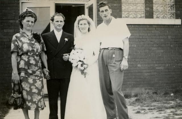 1950? Nanetta, Peter Cerentola, Adelina (Bianchi) and Pleneo Argenta.