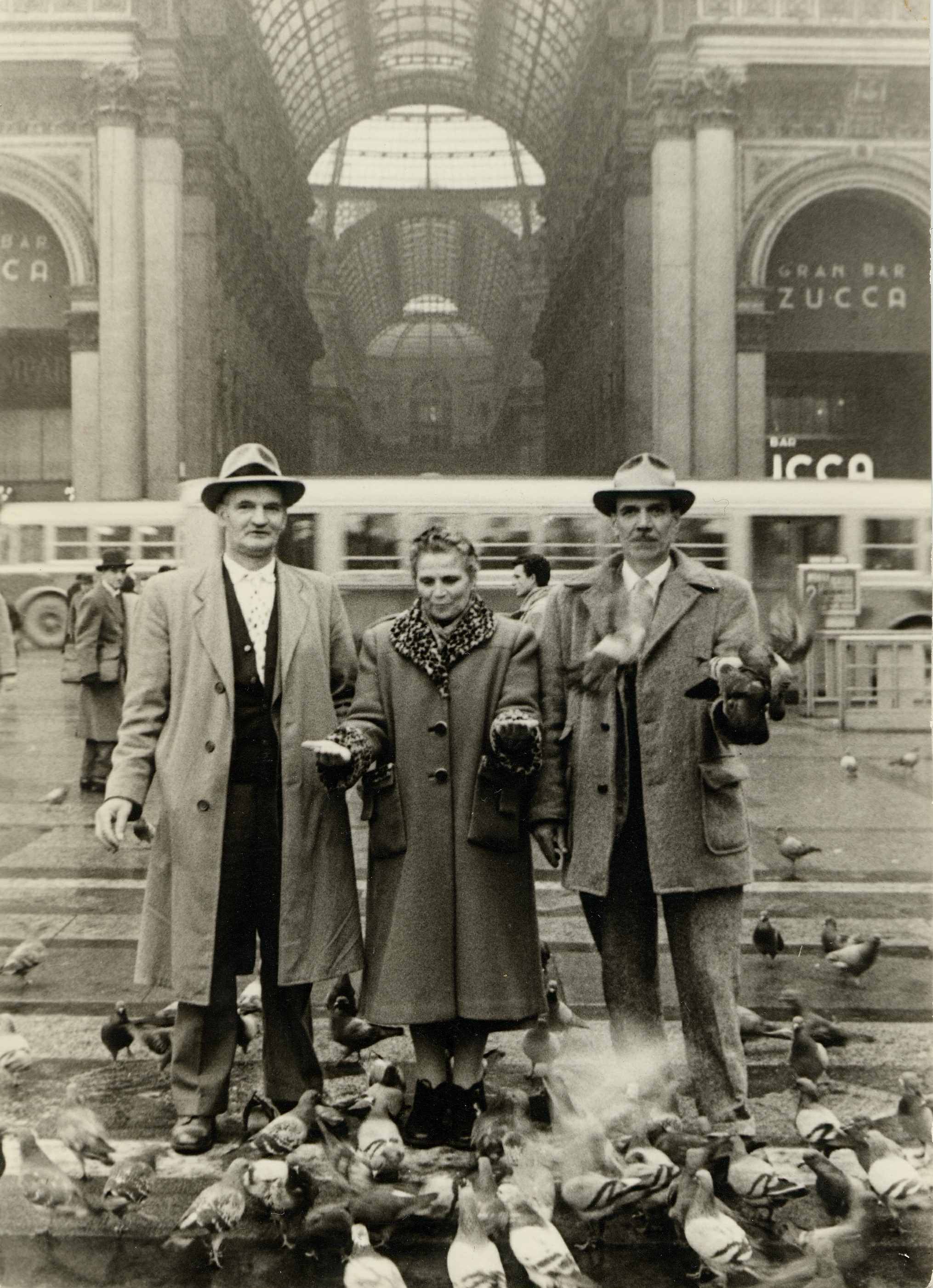 1956, St Marks Square, Venice. Pa, Marietta (Susin) Simonetto and Bertolo Susin.