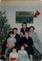 1955?. Valerio holding Tony Bozzola, Ma, Valerio's mother, Ida Bozzola, Anna Bozzola and Dianna Susin.